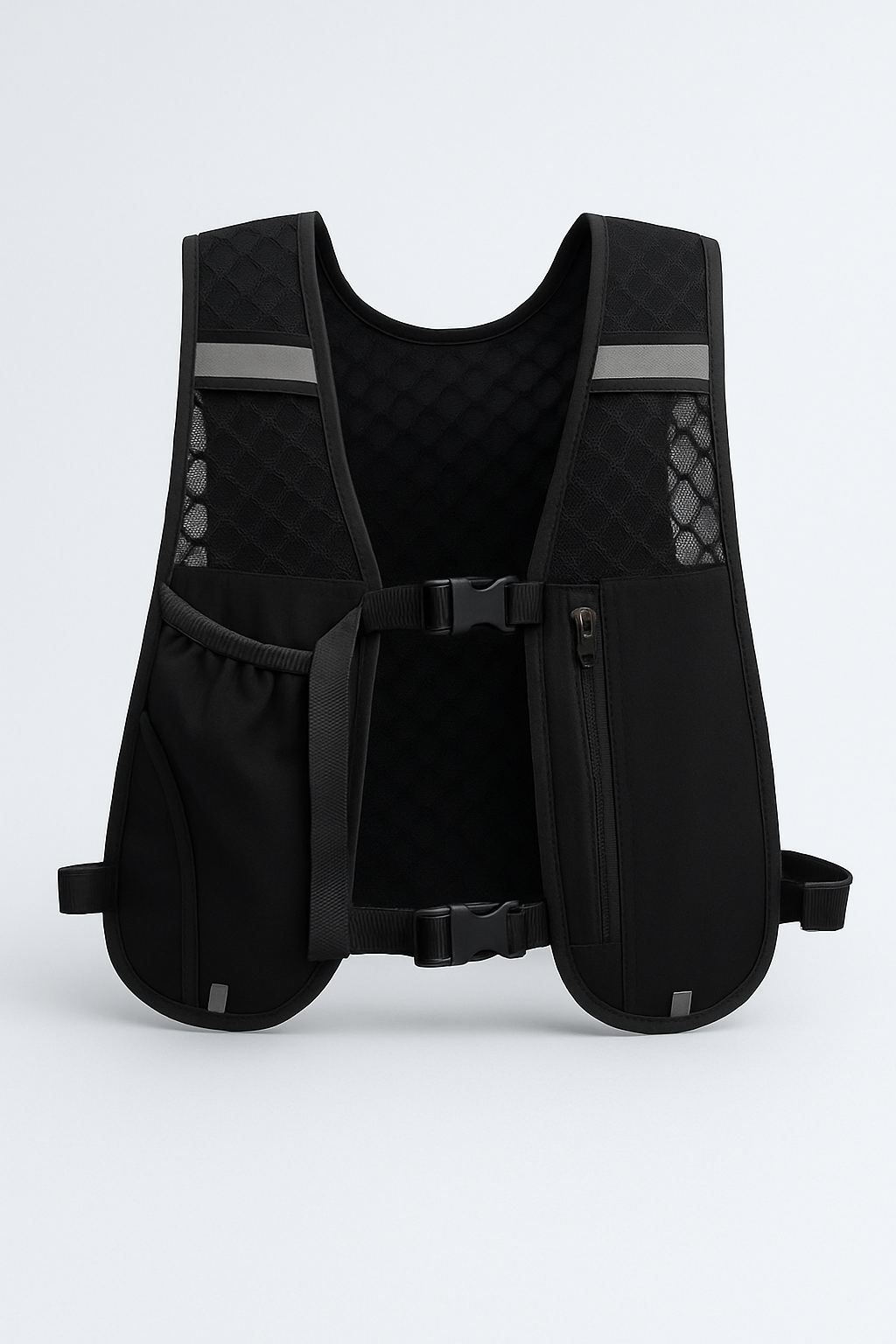 Running Vest Reflective Hydration Water Chest Pack Lightweight Running Water Bottle Storage Vest with Phone Holder Cycling Vest
