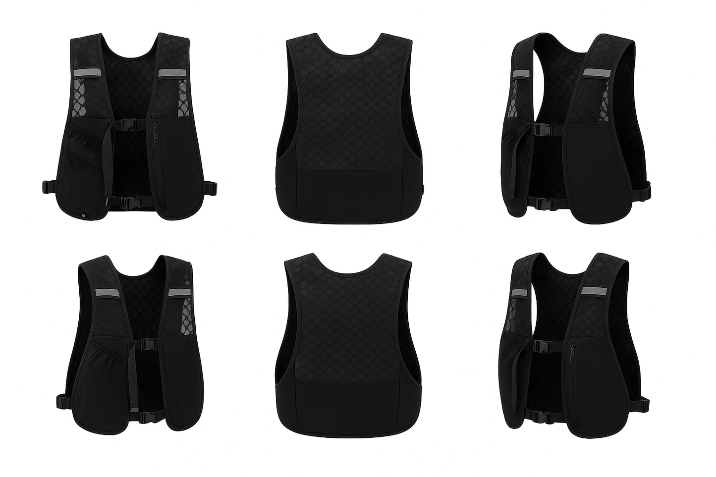 Running Vest Reflective Hydration Water Chest Pack Lightweight Running Water Bottle Storage Vest with Phone Holder Cycling Vest